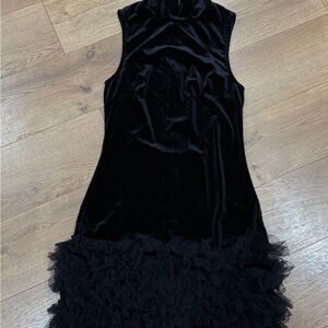 Lulu's Black Velvet Dress